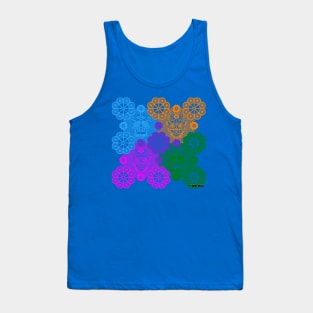 floral picnic skeleton pattern ecopop Tank Top